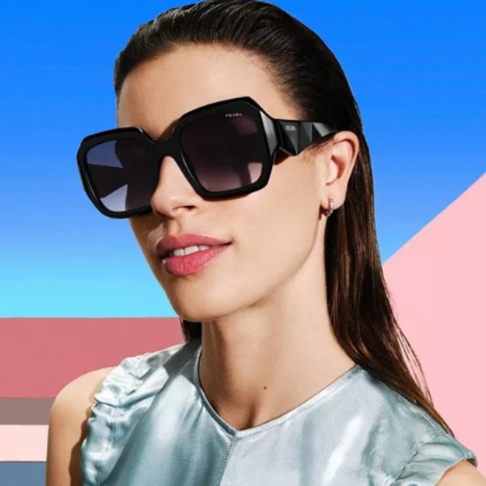 PRADA Logo Triangle‎ Women's Authentic Sunglasses - Picture 2 of 11